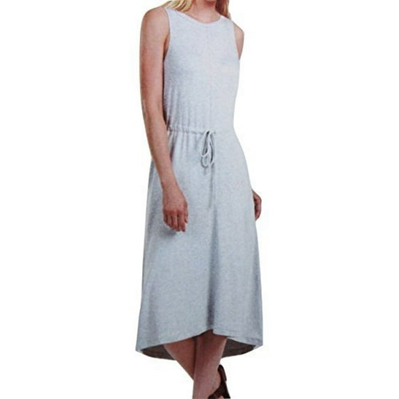 Limited Women's Modal French Terry Midi Dress with Hi Low Hem (XL, Gray Heather)