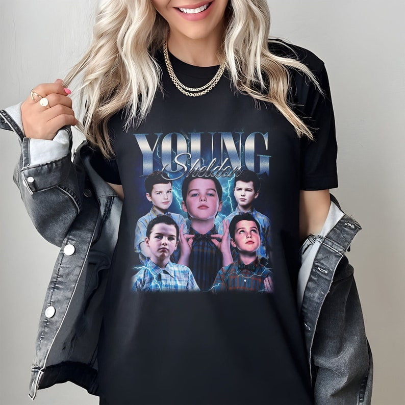 Limited Young Sheldon TShirt, Character Movie Series Tshirt, 90s Young