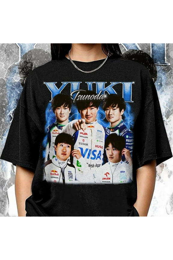 Limited Yuki Tsunoda Vintage T-Shirt, Formula One F1, Gift For Woman and Man Unisex Shirt,Black color,size L