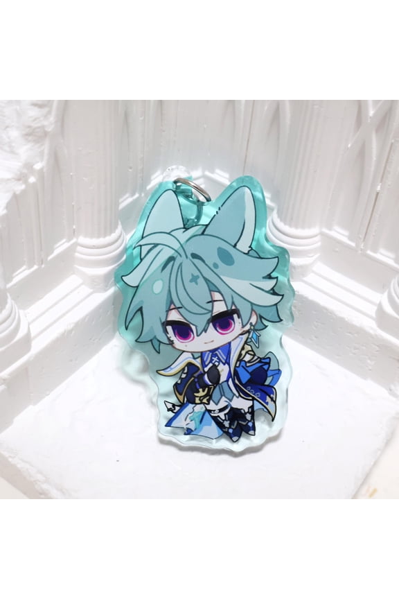 Limited edition Genshin Impact Lohen Colored glass Acrylic Keychain, Backpack accessory.gifts (1 keychain)
