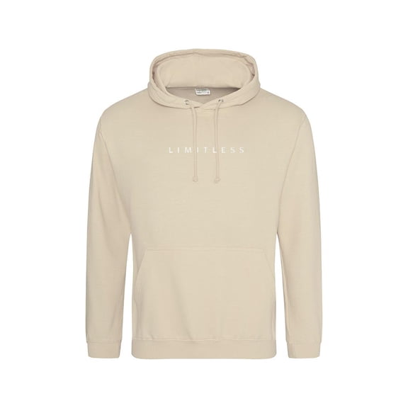 Limitless A Simple Minimalist Typography Word Graphic Hoodie, for men & women, up to size 5XL.