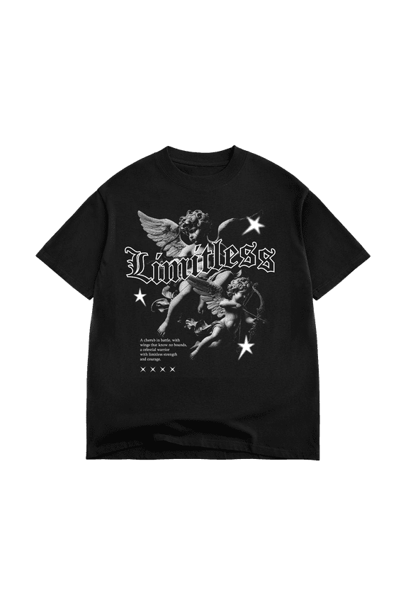 Graphic T-shirt 100% Cotton Limitless Classic Cherubs, Size S-2XL