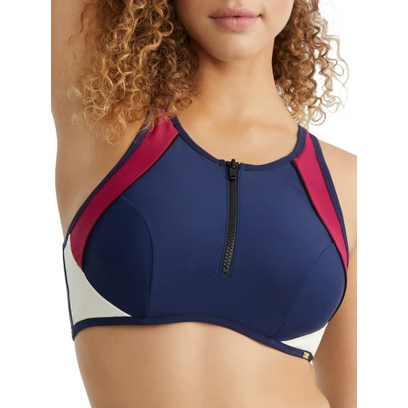 Panache NAVY ORCHID Limitless Crop Underwire Bikini Swim Top, US 38D, UK 38D