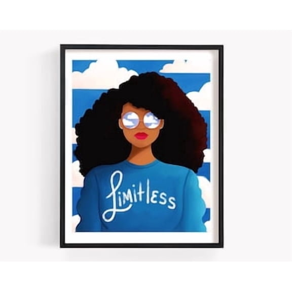 Limitless Inspirational Typography Wall Art Poster, Poster Home Decor, Poster Only
