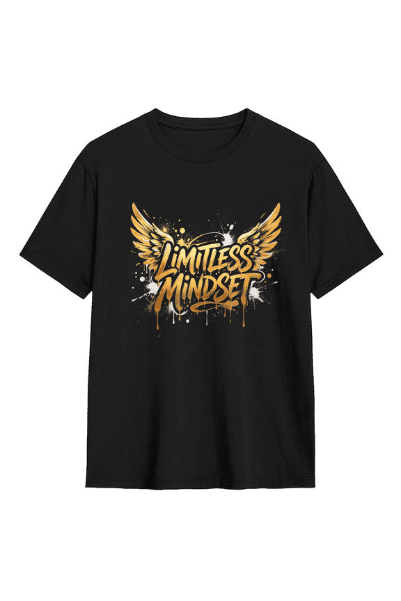 Limitless Mindset Cool Graphic Tee For Men And Women, Motivation Workout Cotton Short Sleeves T-Shirt