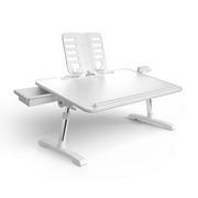 Limitless TotalDesk Portable Workstation Lap Desk with Adjustable Height and Tilt - White