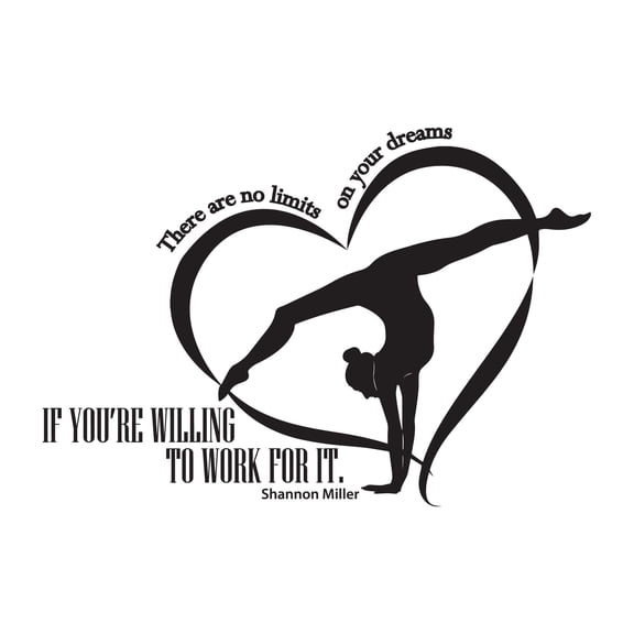 There Are No Limits On Your Dreams Work For Dreams Motivational Fitness Quote Decal Wall Art Sticker Designs Vinyl Stickers For Home House Walls Rooms Windows Bedroom Decoration Size (28x28 inch)