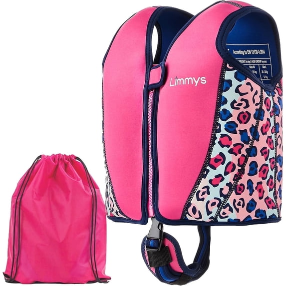 Limmys Premium Kids & Toddler Swim Training Vest, Neoprene Buoyancy Swim Aid with Adjustable Float System and Crotch Strap, UV Resistant, for Boys & Girls