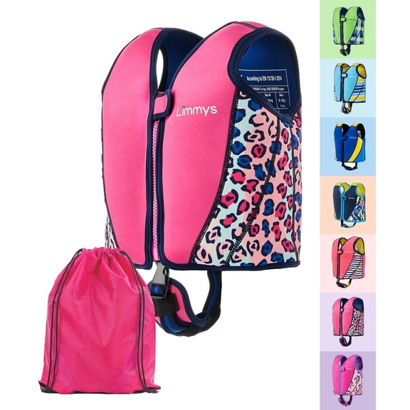 Limmys Premium Kids & Toddler Swim Training Vest, Neoprene Buoyancy Swim Aid with Adjustable Float System and Crotch Strap, UV Resistant, for Boys & Girls