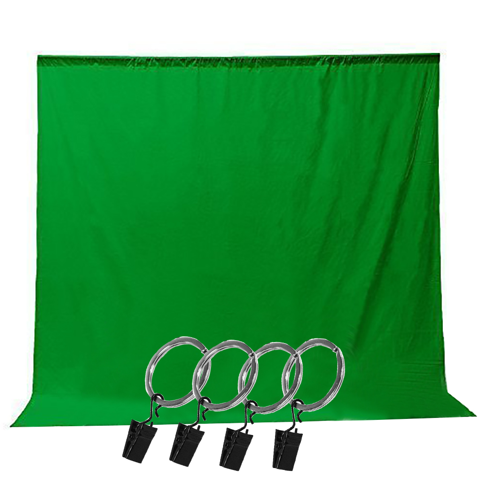 LimoStudio Photo Video Photography Studio 6x9ft Green Muslin Backdrop Background Screen with 5x Backdrop Holder Kit, LIWA58 - image 1 of 4