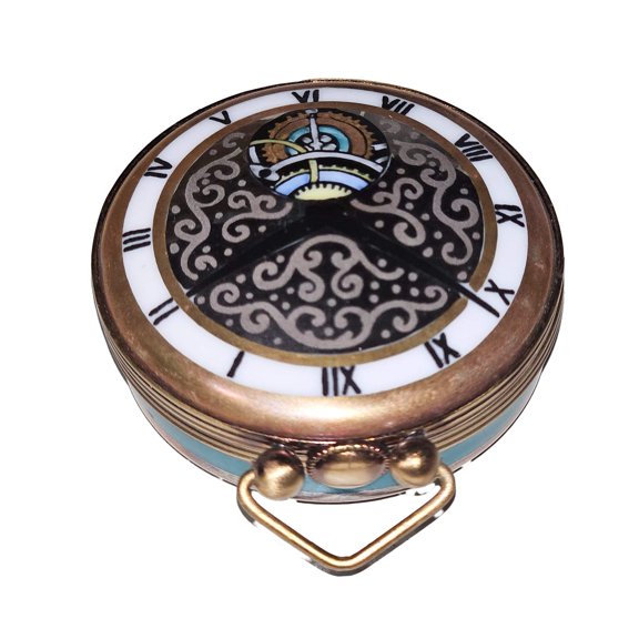 Pocket Watch 1 Charm for Collectors | Limoges Boutique Limoges Box Porcelain Figurine