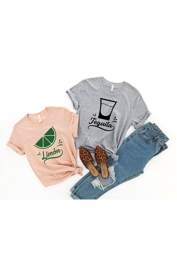 Limon Shirt,Tequila Shirt,Funny Valentines Shirt,His & Hers, Matching Shirts, Wedding Gift