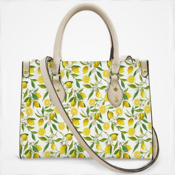 Limoncello, Lemon Vine Cross Body Bags For Women Small Leather Female Handbags Fashion Top-Handle Totes