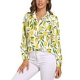 thumbnail image 1 of Limoncello, Lemon Vine Long Sleeve Blouse Woman Streetwear Casual Shirts Summer Oversize Woman Streetwear Clothing Birthday Present, 1 of 7