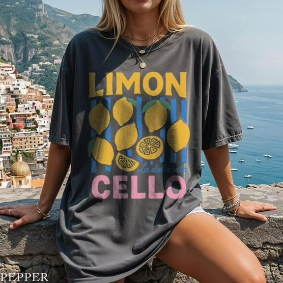 Limoncello Shirt, La Dolce Vita Lemon Tee | Retro Italian Summer T-Shirt | Fruit Graphic Tee | Cute Aesthetic Shirt Women