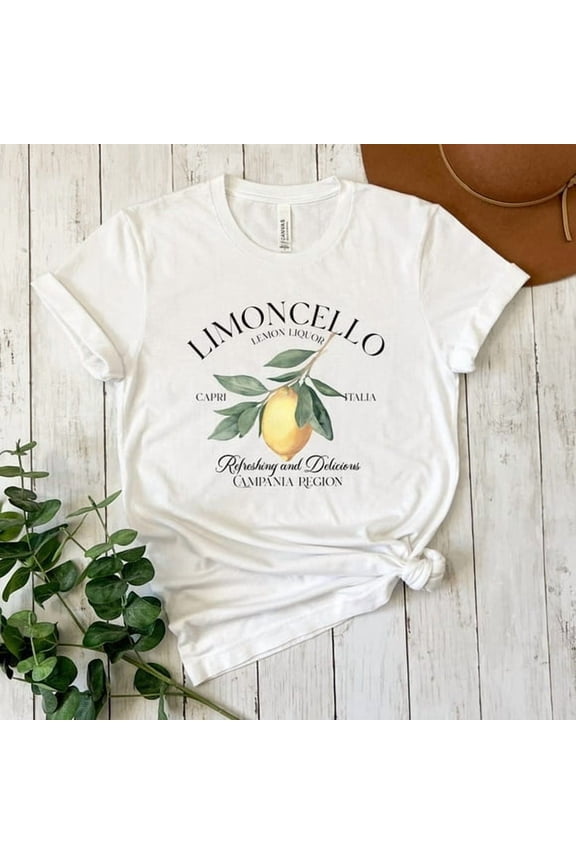 Limoncello Shirt, Refreshing Lemon Graphic Tee, Italian Summer T-Shirt, Lemon Lover Gift, Italy Vacation Shirt, Cocktail Graphic Tee