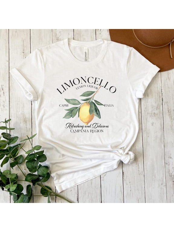 Limoncello Shirt, Refreshing Lemon Graphic Tee, Italian Summer T-Shirt, Lemon Lover Gift, Italy Vacation Shirt, Cocktail Graphic Tee