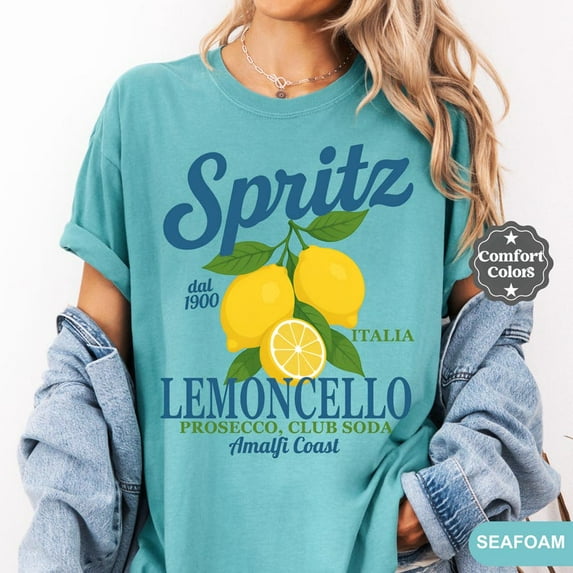 Limoncello Spritz T-shirt, Lemon T-shirt, Italian Cocktail T-shirt, Aperitivo T-shirtt, Italia Lemon T-shirt.