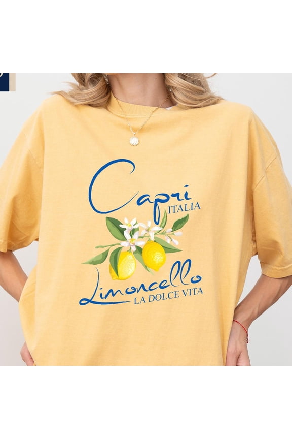 Limoncello TShirt Refreshing Lemon Shirt Italy Vacation Tee Summer Vibes Shirt Cocktails S