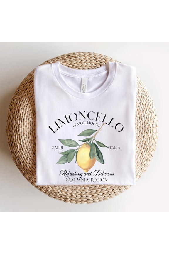 Limoncello Tee, Refreshing Lemon Graphic Shirt, Italian Summer Tee-Shirt, Gift for Lemon Lovers, Italy Vacation T-Shirt