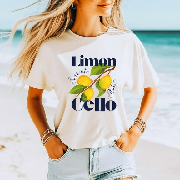 Limoncello Vintage Boxy Tee, Vintage Lemon Shirt, Retro Lemoncello Shirt, Cute Italian Tee, Vacation Shirt