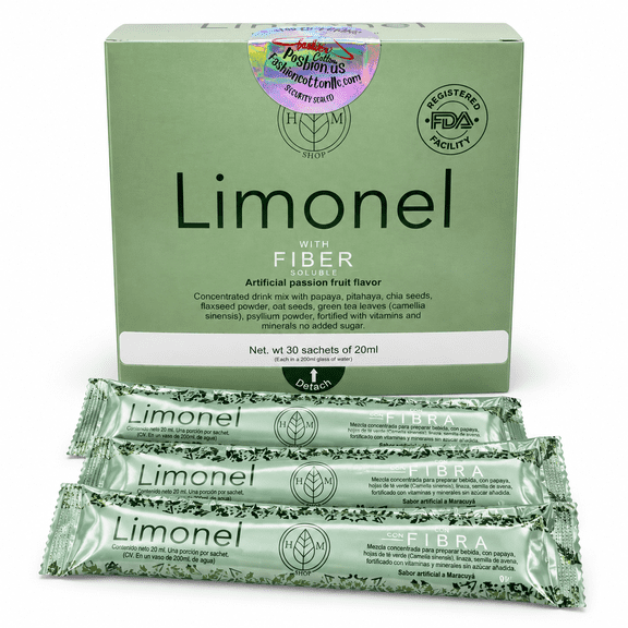 Limonel, Prebiotic Fiber Supplement for Digestive Health, 30 ea., on the go