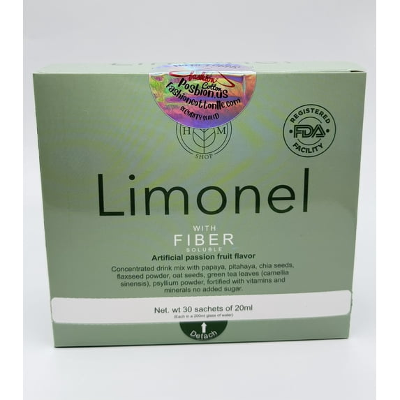 Limonel, Prebiotic Fiber Supplement for Digestive Health, 30 ea., on the go