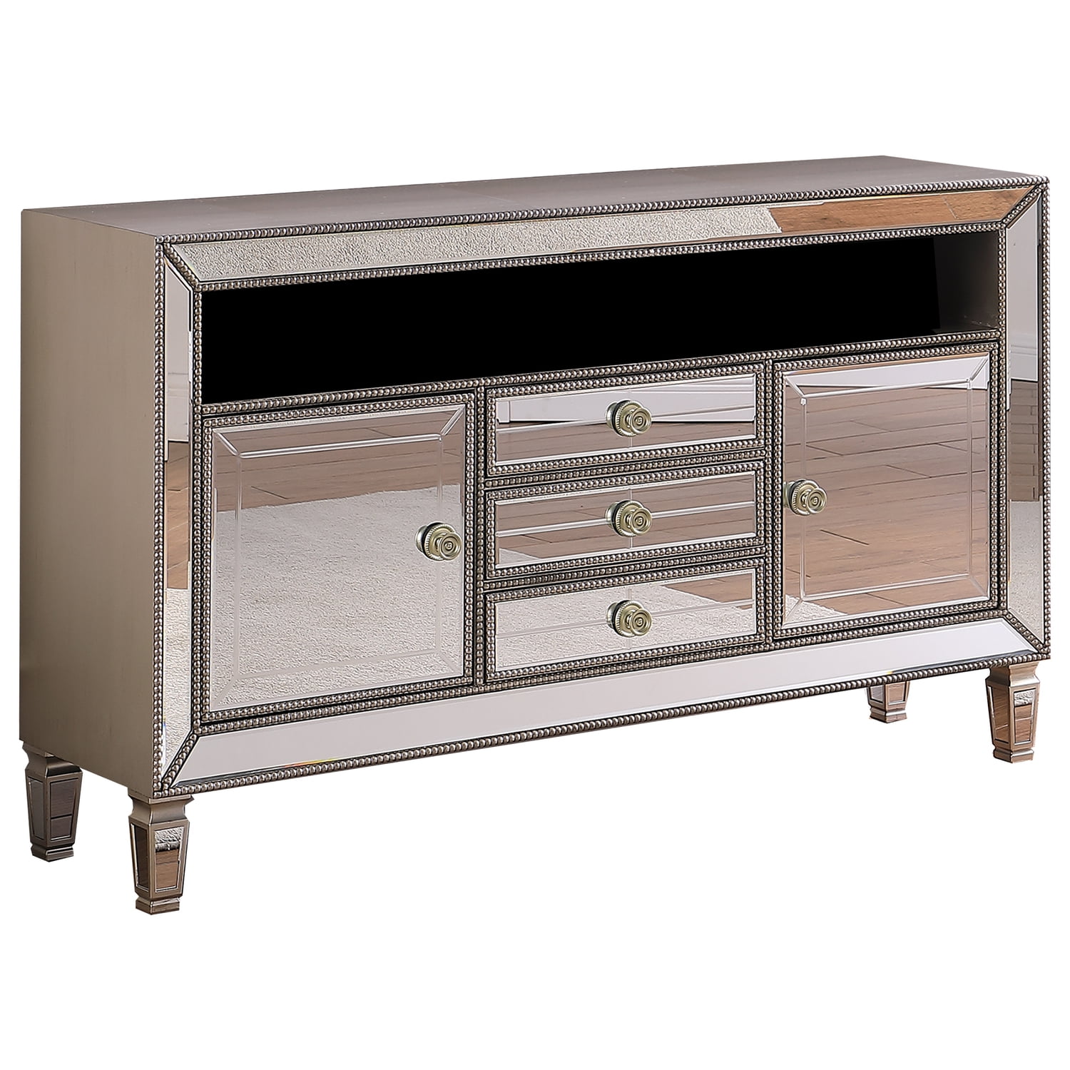 Mirrored tv stand walmart deals