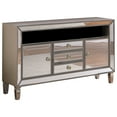 thumbnail image 1 of Limonite Modern Silver Mirrored Wood TV Stand, 1 of 3