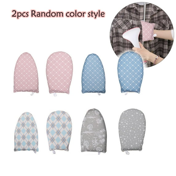Limorve 2Pcs Random color style Garment Steamer Ironing Glove Mitt with Hanging Loop Thickened Anti Steam Heat Resistant Mini Handheld Clothes Steaming Ironing Pad Board Hand Protector