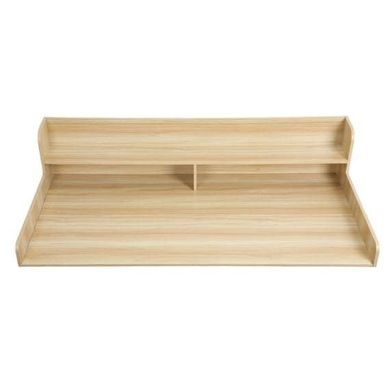 Limorve 54" Laundry Countertop Cover with 2-Tier Shelf, Non-Slip Washer/Dryer Topper for Utility Rooms Wooden Color one size