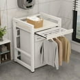 thumbnail image 1 of Limorve Adjustable Washer/Dryer Shelf Unit, 54" Laundry Storage Rack with Non-Slip Countertop White one size, 1 of 2