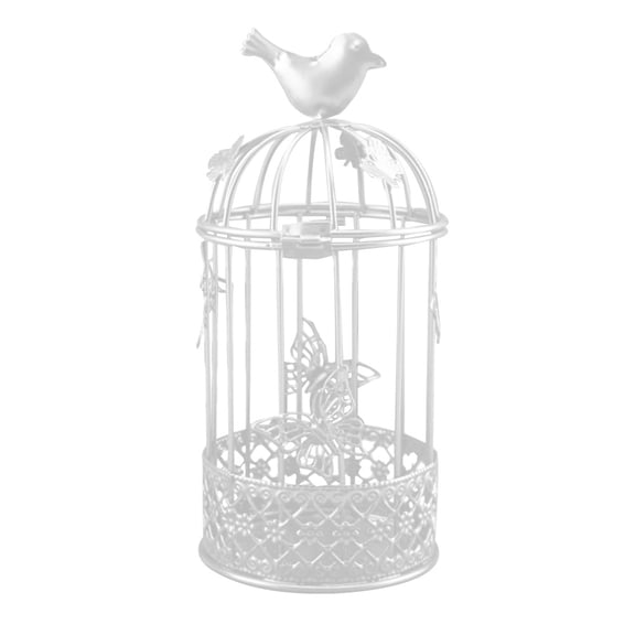 Limorve Candle Holder,Candle Holder Hollow Bird Cage Iron Butterflies Multipurpose Candle Stand for Living Room