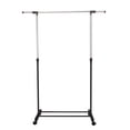 thumbnail image 1 of Limorve Garment Storage Rack Good Load Bearing Height Adjustable Punch Free Save Space Stainless-Steel Freestanding Shoes Clothes Laundry Drying Rack with Wheels-Black, 1 of 10