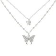 thumbnail image 1 of Limorve Necklace,Butterfly Necklace Double Layer Rust-proof Alloy Butterfly pendant Personality Fashion Clavicle Chain for Women, 1 of 8