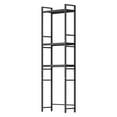thumbnail image 1 of Limorve Over-Toilet 3-Tier Bathroom Shelf, Adjustable Space-Saving Storage Rack with Non-Slip Base Black one size, 1 of 10