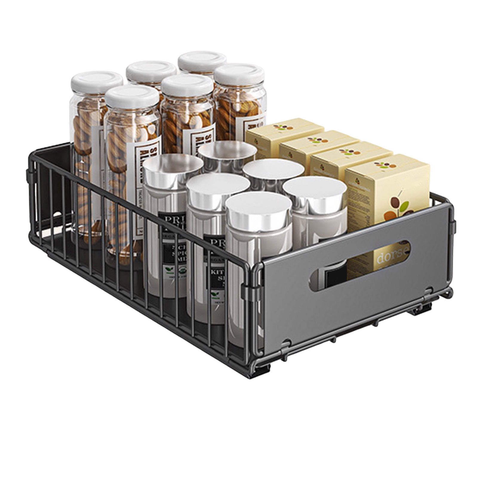 Limorve Storage Basket,1/2Pcs Pullout Organizer Storage Basket