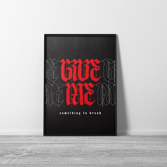 Limp Bizkit Break Stuff Lyric Poster, Music Art Print, Rock Band Wall Decor - Size 24x36 Unframed Poster