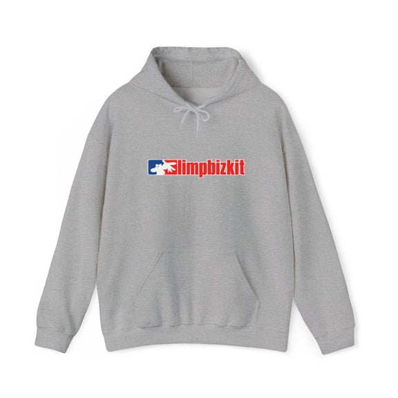 Limp Bizkit Hoodie 90s Y2K Nu Metal Rap Rock Band Sweatshirt - S / Sport Grey
