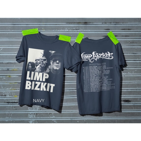 Limp Bizkit World Tour 2026 T-Shirt, Rock Concert Shirt Fan Gift,Navy Color,Size 2XL