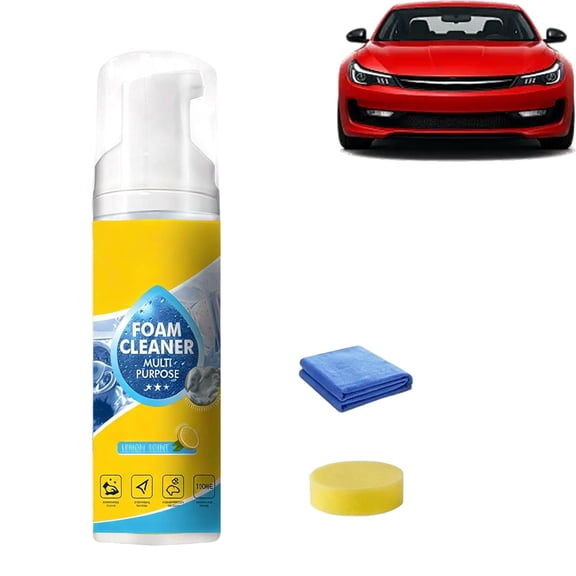 Limpiador Espuma, Foam No-Rinse Cleaner,4-In-1 Multi-Enzyme Foam Spray Cleaner,All-Purpose Deep Cleaning Spray,Heavy Duty Oil Stain Cleaner For Car Interior,Leather Seat,Kitchen,Bathroom,Sofa