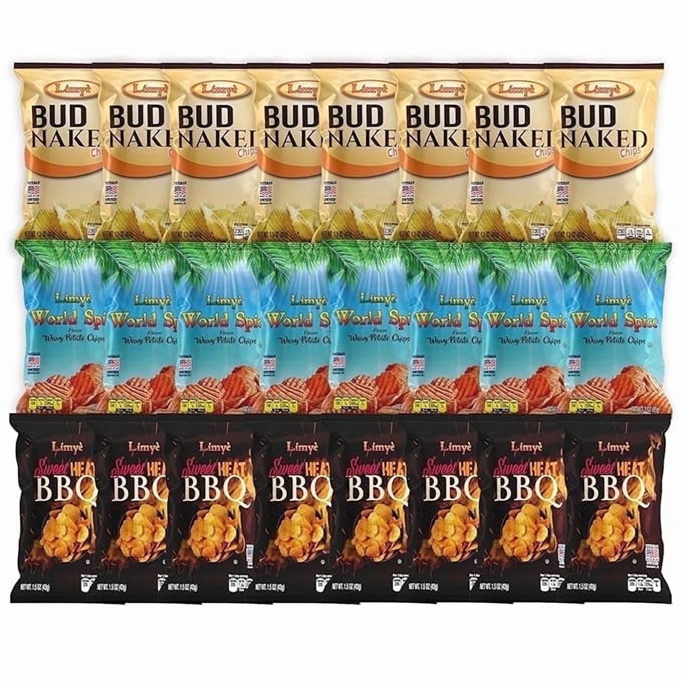 Limyè Potato Chips Variety Pack, Kosher, Allergen-Free, Vegan, Gluten-Free, 24 Pack, 1.5 Oz