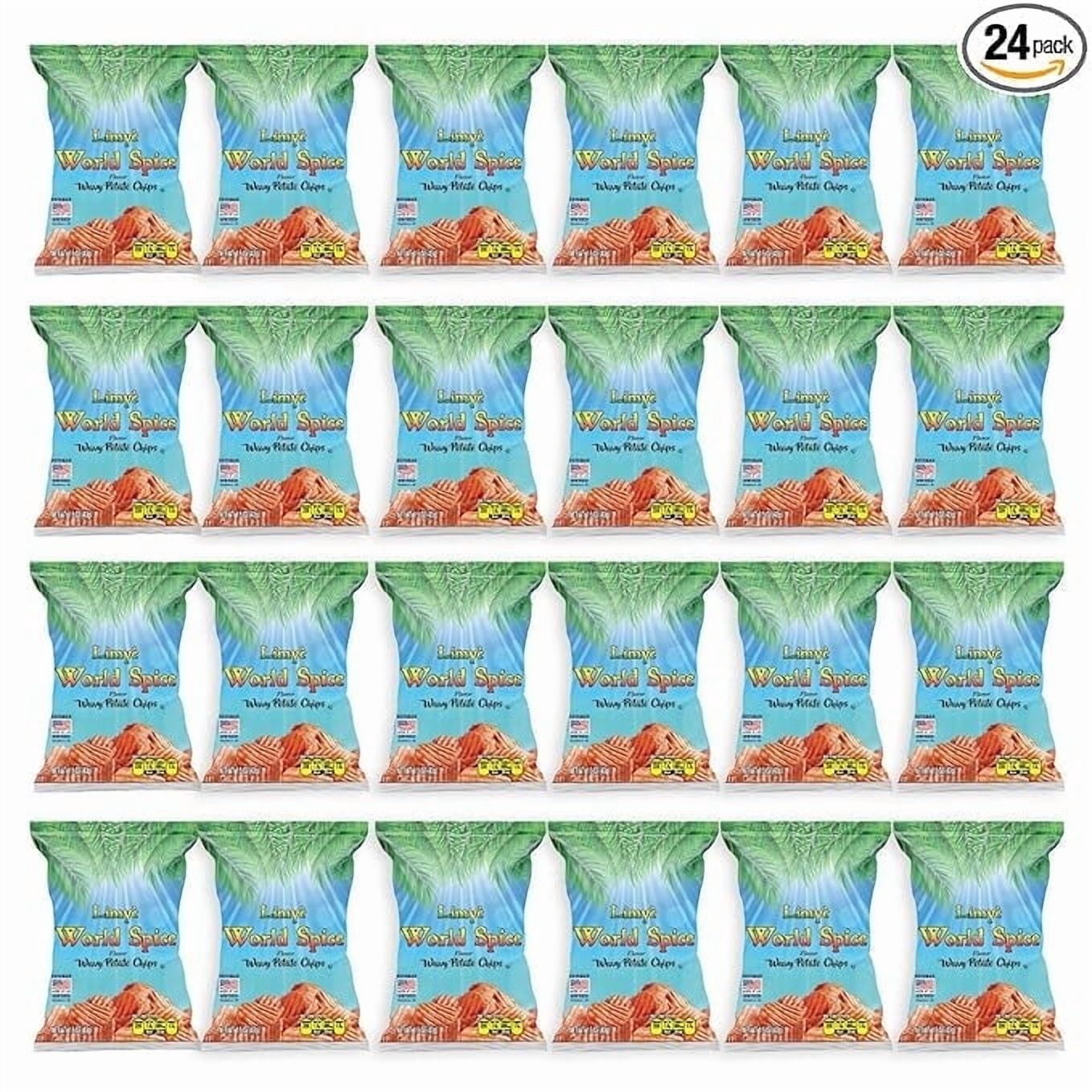 Limyè Potato Chips, World Spice Flavor, Kosher Certified, Allergen Free Vegan potato chips, 1.5 Oz (24 Pack)