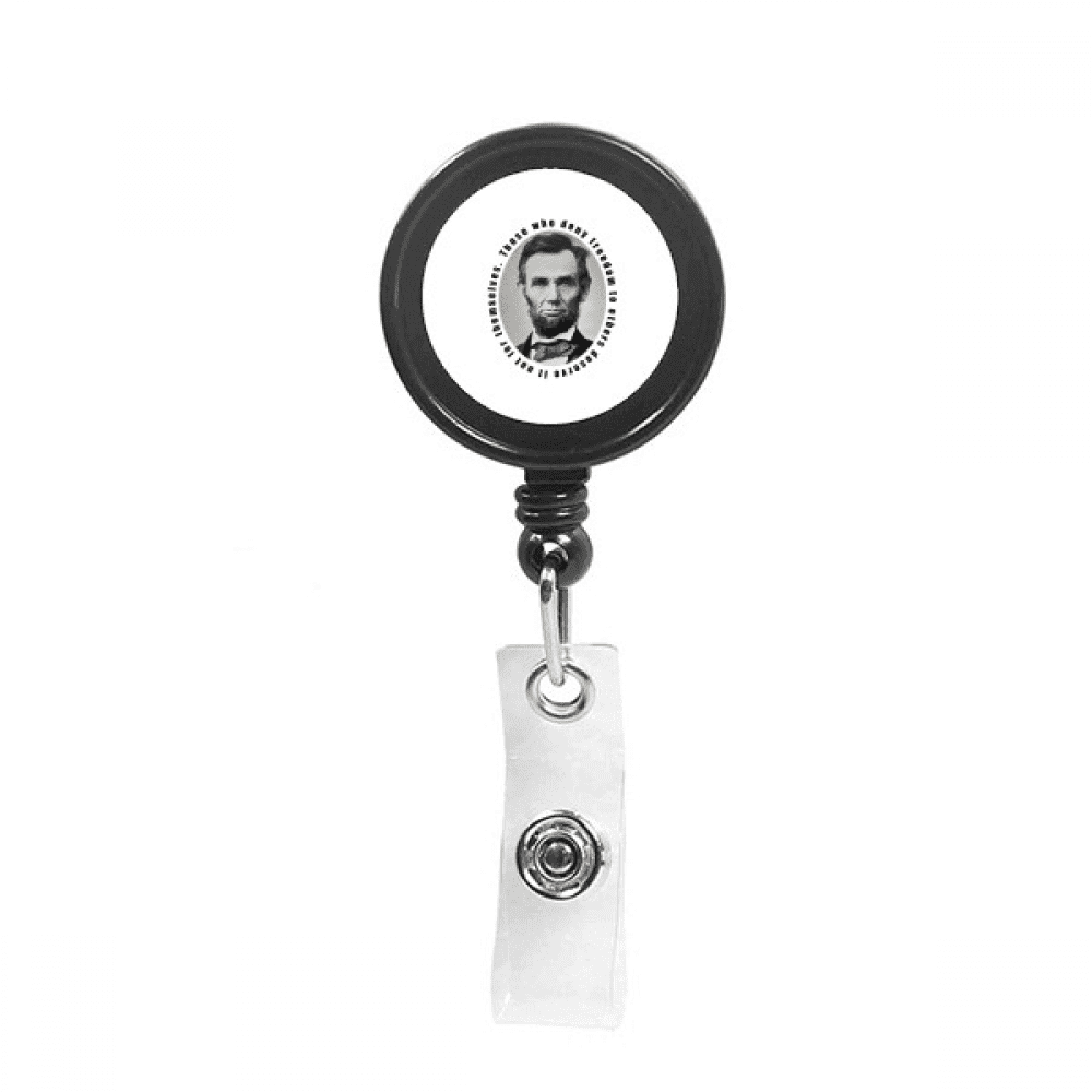 Lin Kun Free Quotes Memorial Retractable Keychain Badge Holder ID Badge