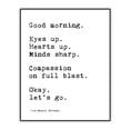 thumbnail image 1 of Lin Manuel Miranda Good Morning Art Poster, Positive Inspirational Quotes Bathroom Wall Decor, Hamilton Musical Broadway Play Unframed Print 8"x10", 1 of 6