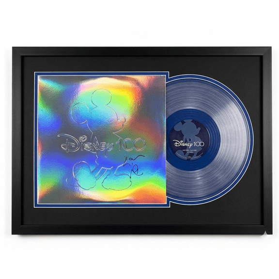 Lin-Manuel Miranda Signed Disney 100 Custom Framed Vinyl Album PSA Auth