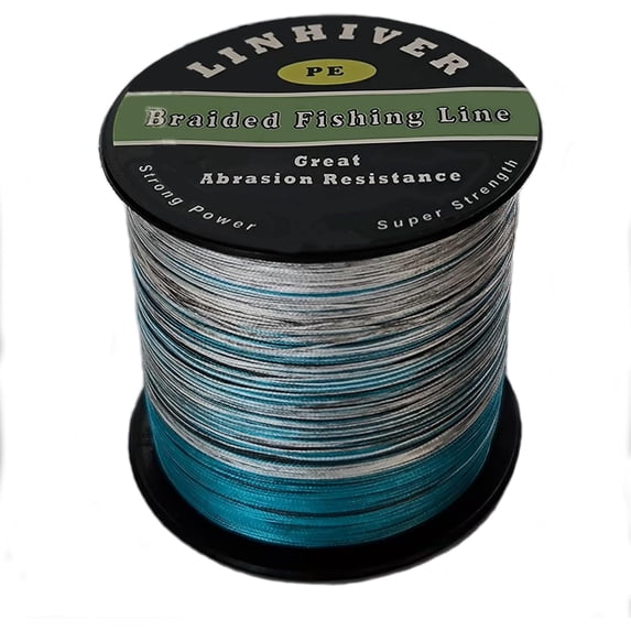 LinHiver Braided Fishing Line, Strong Power, Great Abrasion Resistance, Thin Diameter, No Stretch, Low Memory and High Sensitivity(1093Yds, 4 strands, 10LB, camo)