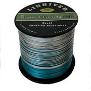 LinHiver Braided Fishing Line, Strong Power, Great Abrasion Resistance, Thin Diameter, No Stretch, Low Memory and High Sensitivity(328Yds,50LB, 4 Strands, Camo)