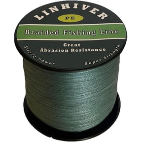 LinHiver Braided Fishing Line, Strong Power, Great Abrasion Resistance, Thin Diameter, No Stretch, Low Memory and High Sensitivity(328Yds,40LB,4 Strands)