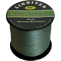 LinHiver Braided Fishing Line, Strong Power, Great Abrasion Resistance, Thin Diameter, No Stretch, Low Memory and High Sensitivity(547Yds,30LB,4 Strands)